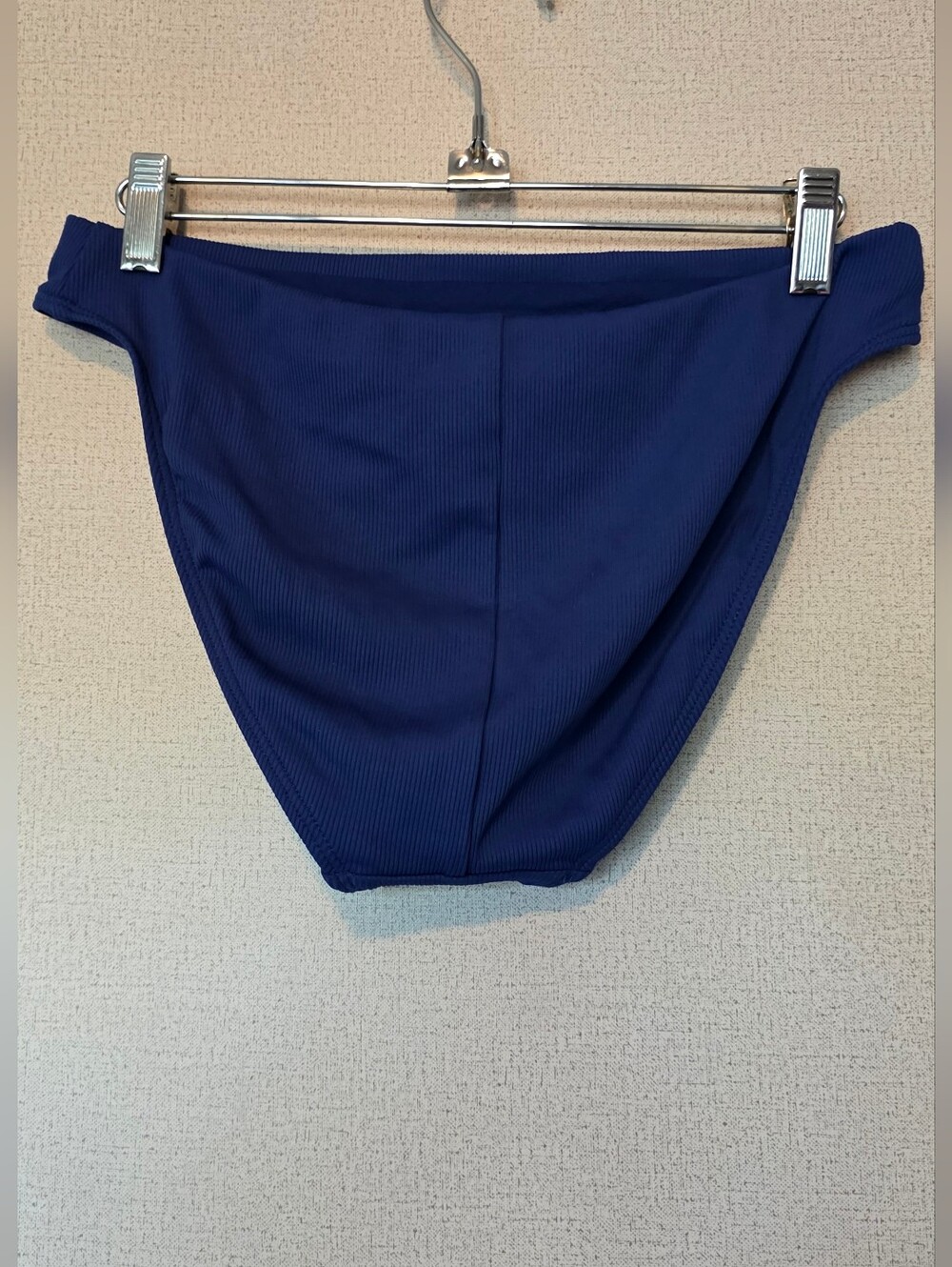 Robin Piccone Navy Ribbed Swim Bottom - Picture 2 of 4